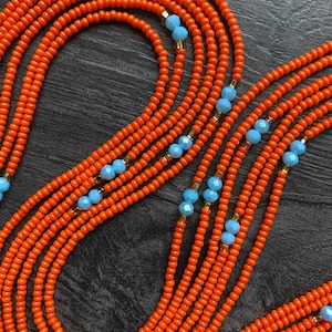 Sunshine - Orange Waist bead- Tie On