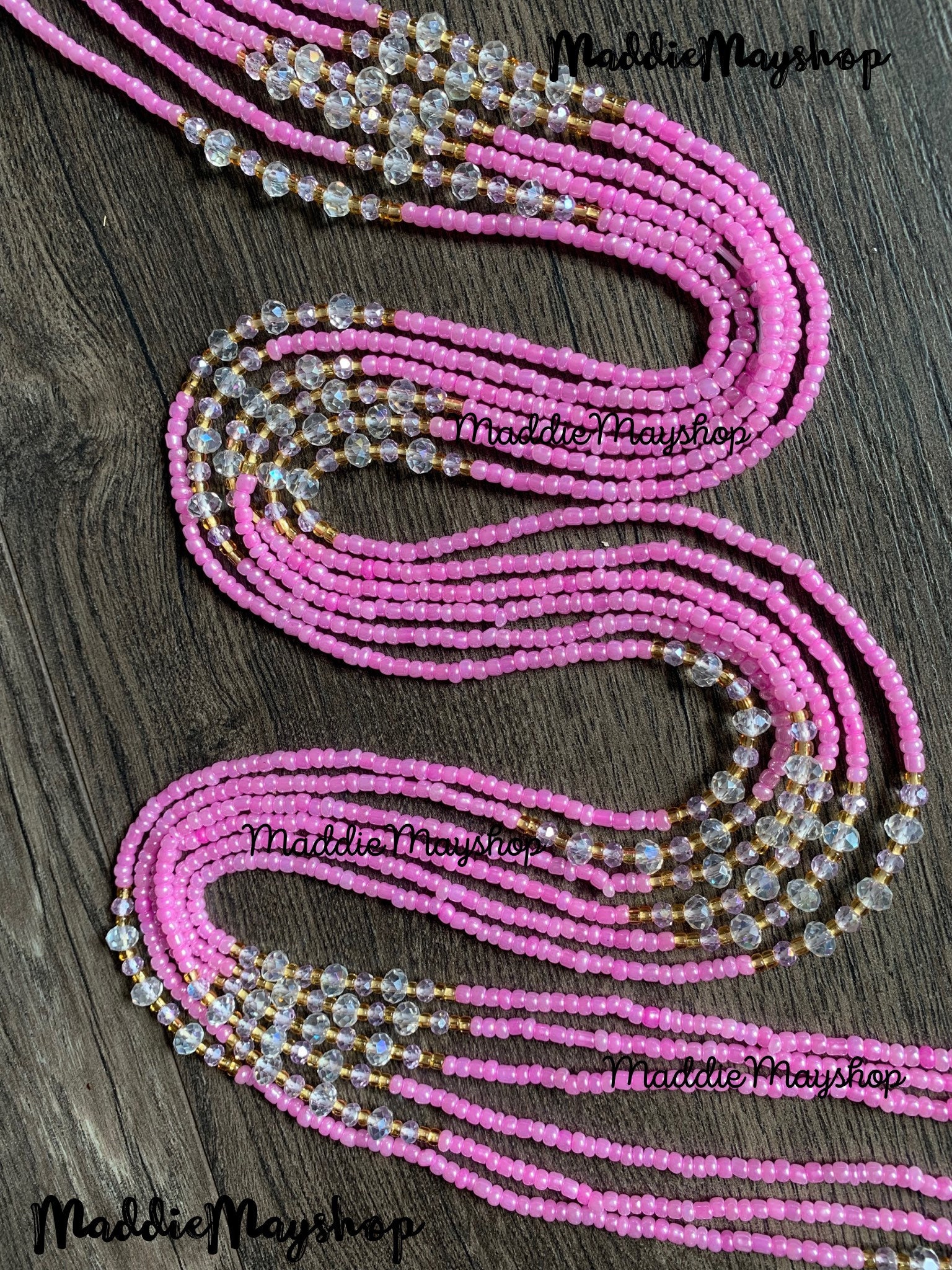 Pink and purple waist beads sale