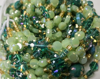 Green Rosa ~ Luxury Crystal Waist Beads- NEW
