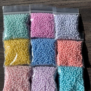 3mm or 8/0 Pastel Seed Beads, Premium Quality Glass Beads for Jewelry Making, Beads; Seed Beads in Creamy Colors, crafting supplies - 23gram