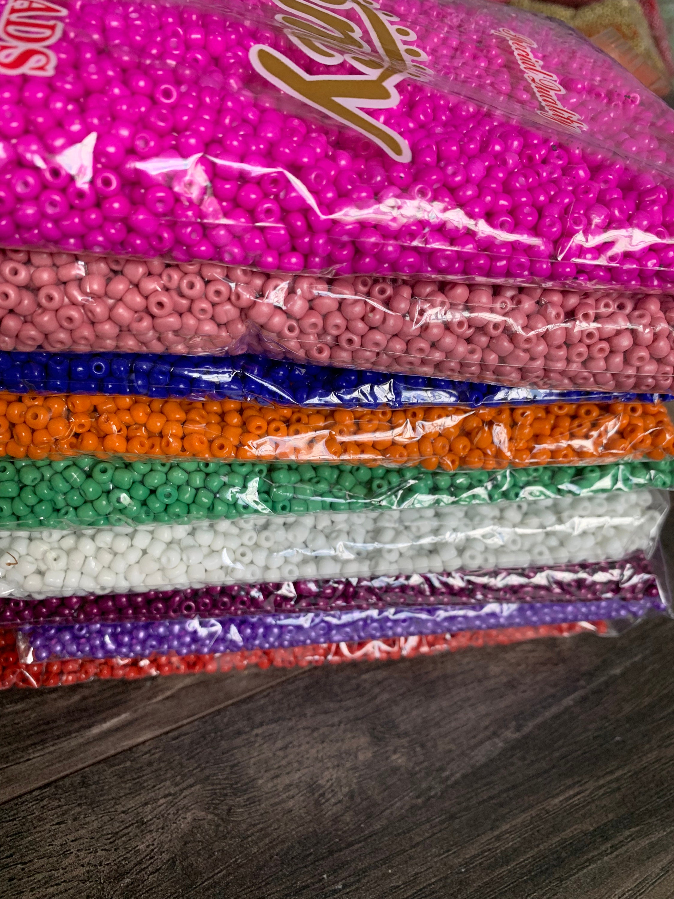 6/0 Bulk Glass Beads, Seed Beads, DIY Jewelry Making Supplies, Assorted  Colors, Crafting Supplies, Bulk Beading Supplies, 450 grams per Pack