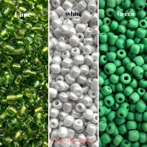 Tibaoffy Size 6/0 Crafts Glass Seed Beads 4mm Green Bright Beads for  Jewelry Making (Total About 100g About 1200pcs)