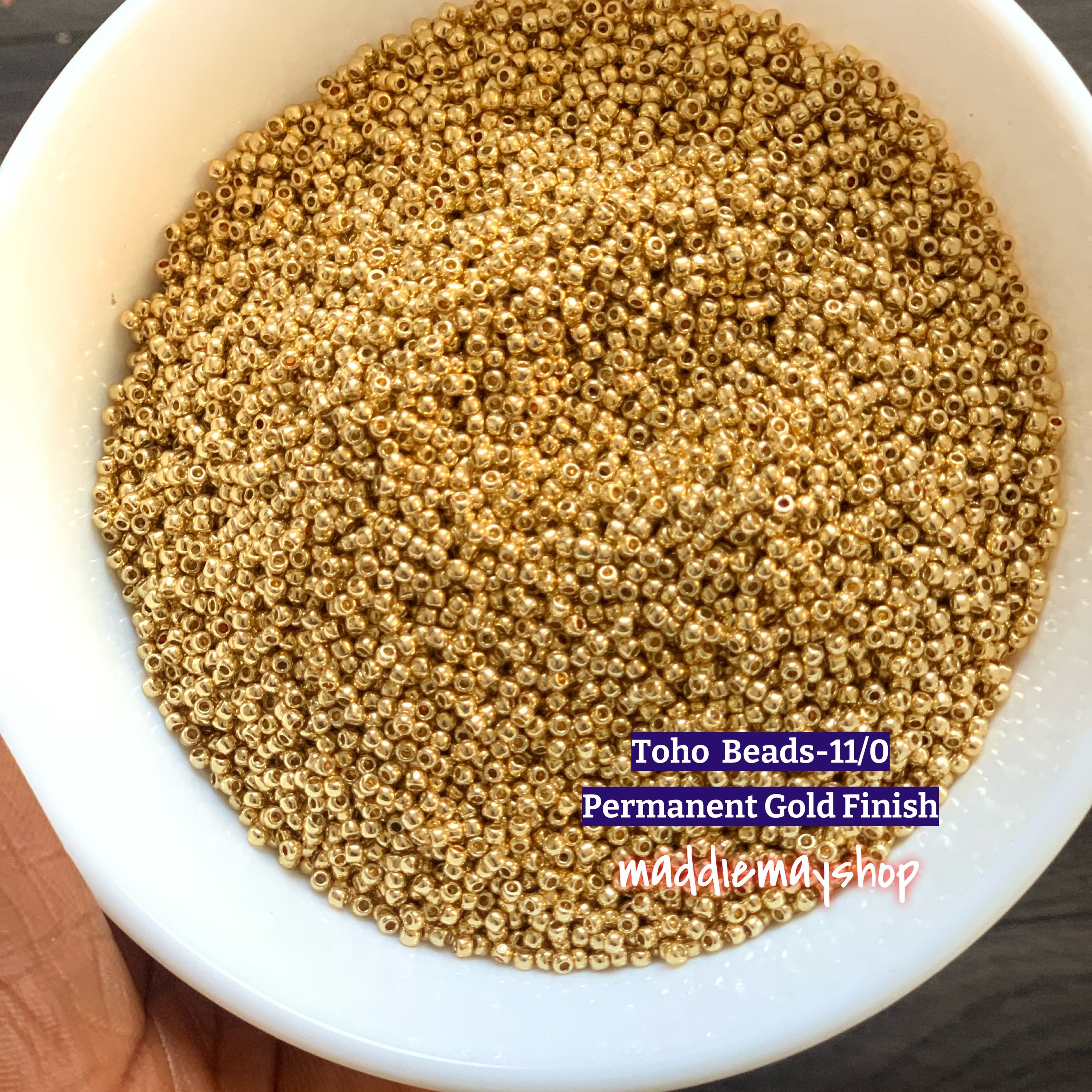 3-Cut Size 8° Gold Toho Seed Bead