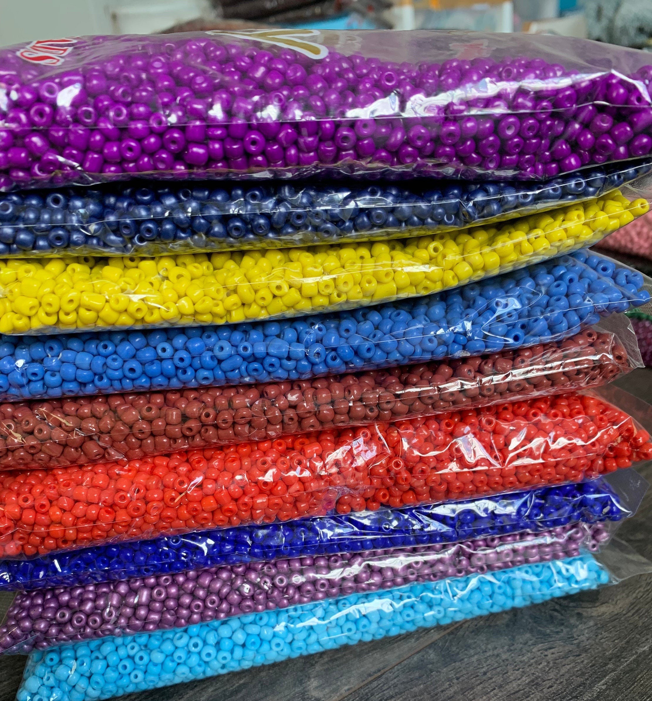 6/0 Seed Beads Glass Beads Size 6.0 Sold by 1 LB/ Pound Size 6/0Variety