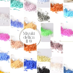 11/0 Miyuki Delica, Embroidery beads, Japanese seed beads- 5 Grams