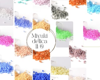 11/0 Miyuki Delica, Embroidery beads, Japanese seed beads- 5 Grams