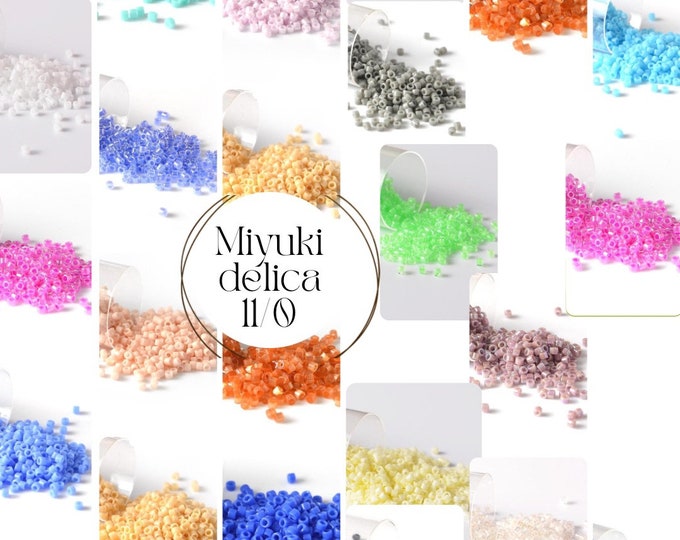 11/0 Miyuki Delica, Embroidery beads, Japanese seed beads- 5 Grams