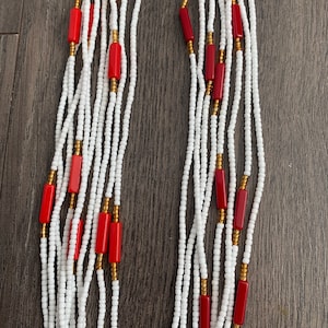Muli-colored Waist Bead, Waist Bead, Belly Chain, Beaded Body Jewelry, Handmade waist Accessory, Gift for her, African Waist Bead, Tie On