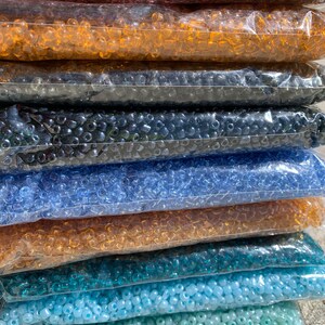 6/0- 4mm Glass Beads, Seed Beads, DIY Jewelry Making Supplies, Assorted Colors, Crafting Supplies, Bulk Beading Supplies, 450 grams per Pack