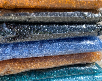 6/0- 4mm Glass Beads, Seed Beads, DIY Jewelry Making Supplies, Assorted Colors, Crafting Supplies, Bulk Beading Supplies, 450 grams per Pack