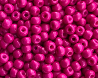 Pink or Purple Bead, 8/0 Glass Beads, Seed Beads, DIY Jewelry Making Supplies, Assorted Colors, Crafting Supplies, Bulk Beading Supplies