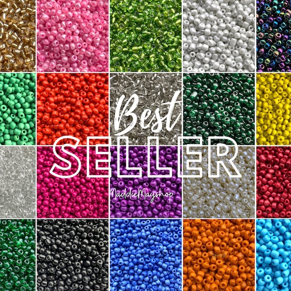 4mm- Size 6/0 Glass Beads, Seed Beads, DIY Jewelry Making Supplies, Assorted Colors, Crafting Supplies