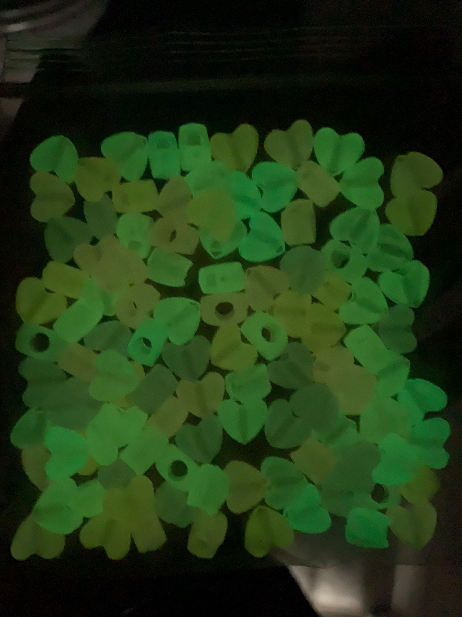 GlowInThe Dark Beads for Jewelry making, Bead Spacers, Decorative beads to match Glass Beads