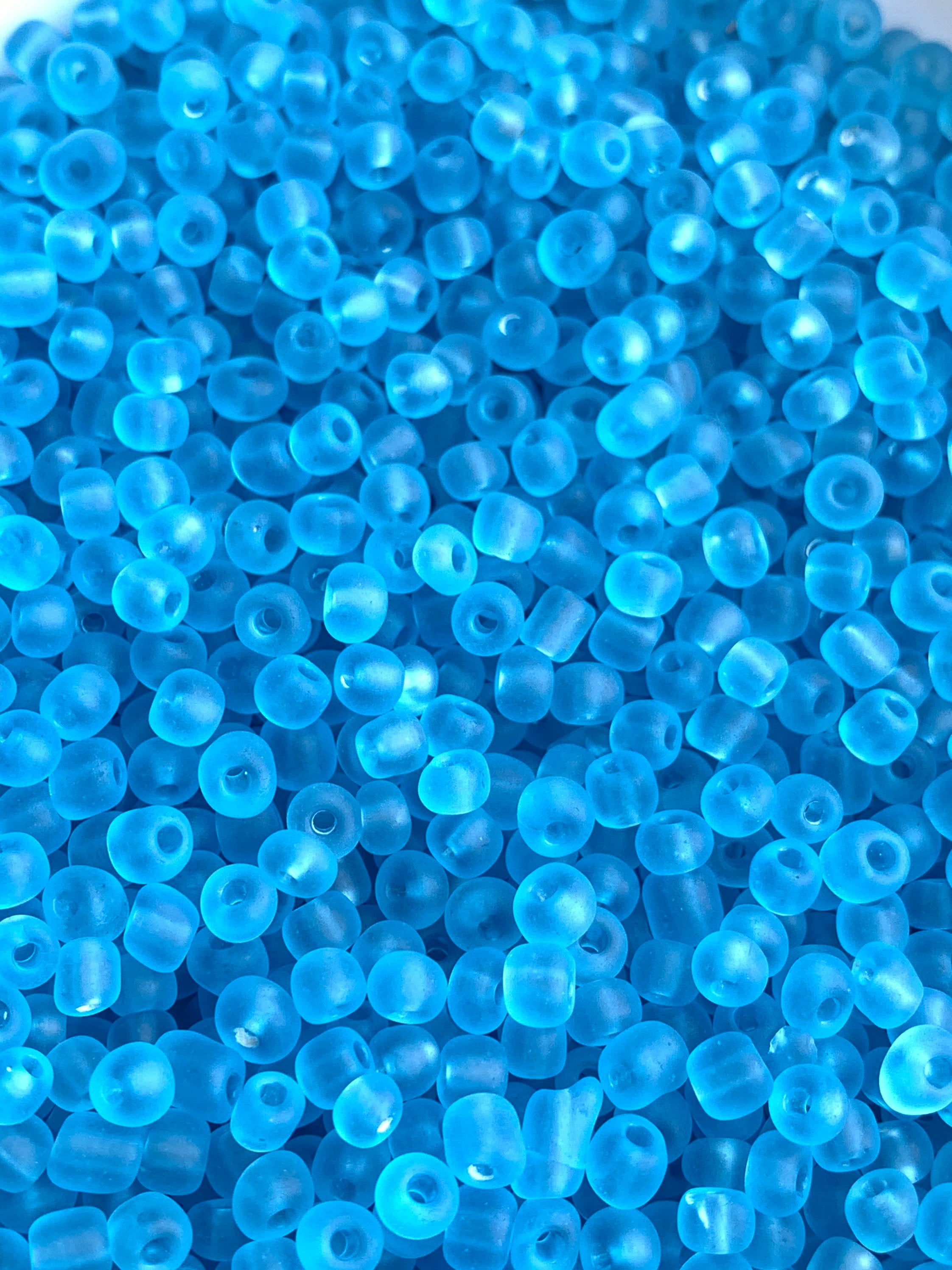 6/0 Frost Glass Beads, Frosted Beads, Bulk Beading Supplies, Glass Beads,  DIY Jewelry Making, DIY Jewelry Making Supplies, Frosty Glass Bead