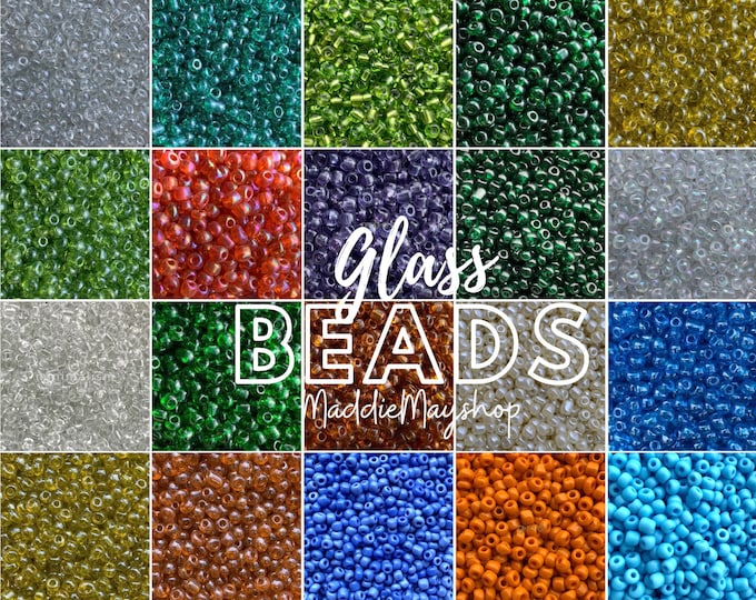 4mm- Size 6/0 Glass Beads, Seed Beads, DIY Jewelry Making Supplies, Mix Colors, Crafting Supplies, Bulk Beading Supplies, 450 grams per Pack