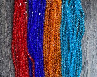 5mm Bicone Crystals for Jewelry making,Bead spacers, Chinese crystals, variety of colors- 5mm