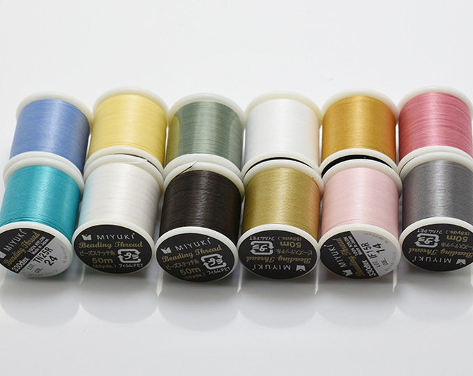 Miyuki Beading Thread, Miyuki Thread 50m, Miyuki Japanese Beading Thread, 50 Meters Spool, 330dtex, 100%  Nylon Beading