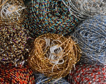 Wholesale Crystal Waist Bead|Adjustable Waist jewelry  | Fashion Accessory | Waist Bead for weightloss | For Resale  |  Tie On | 45-50"