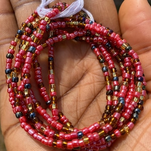 Muli-colored Waist Bead, Waist Bead, Belly Chain, Beaded Body Jewelry, Handmade waist Accessory, Gift for her, African Waist Bead, Tie On