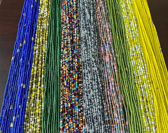 Waist Beads Wholesale, Bead Size 8/0, Tie on waist beads, African waistbeads, Tie On- waist beads, wholesale waist beads, 45”-50”,