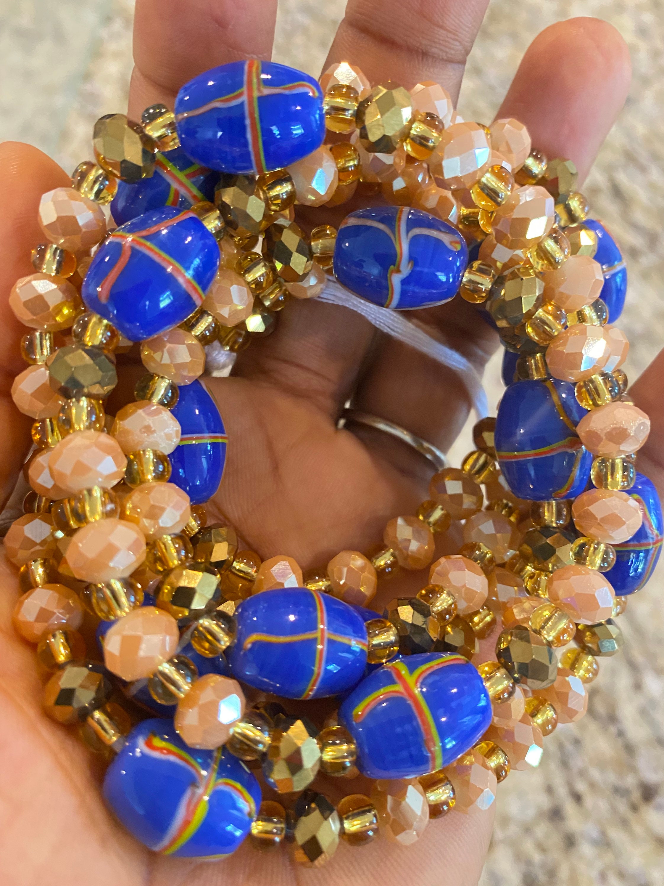 Elegant Waist BeadWaistBeads with crystalstie on Waistbead with