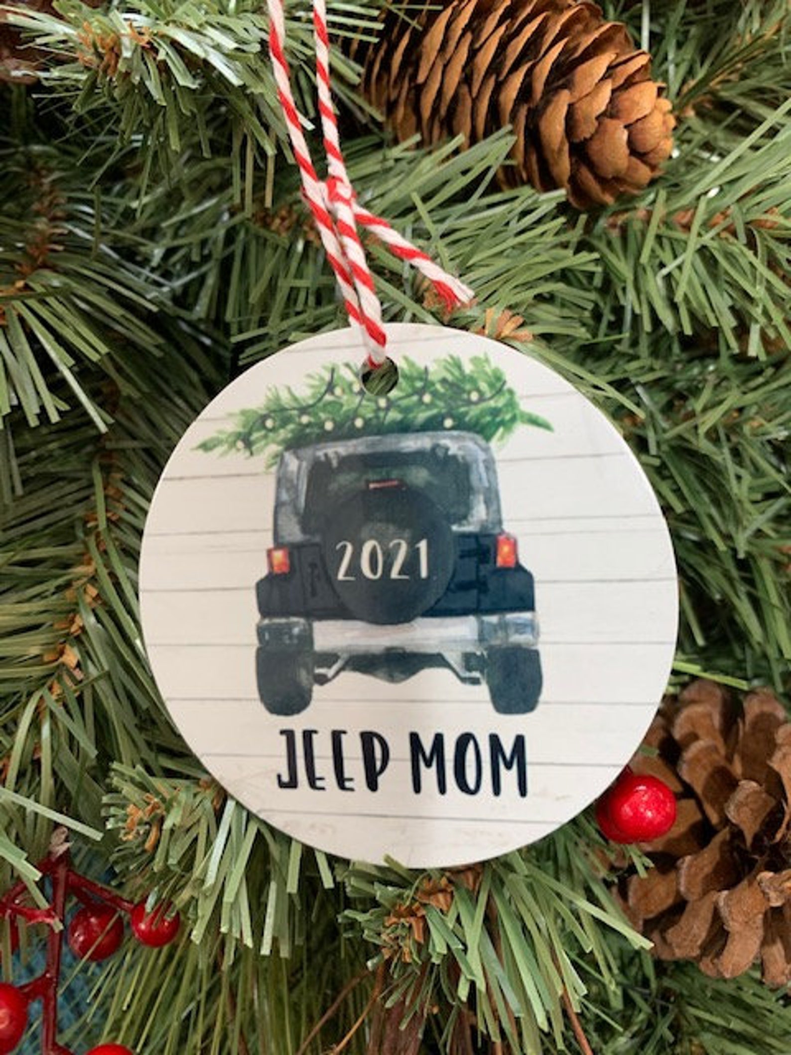 Personalized Jeep ornament Jeep gift Christmas ornament Etsy