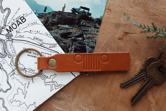 jeep leather keychain