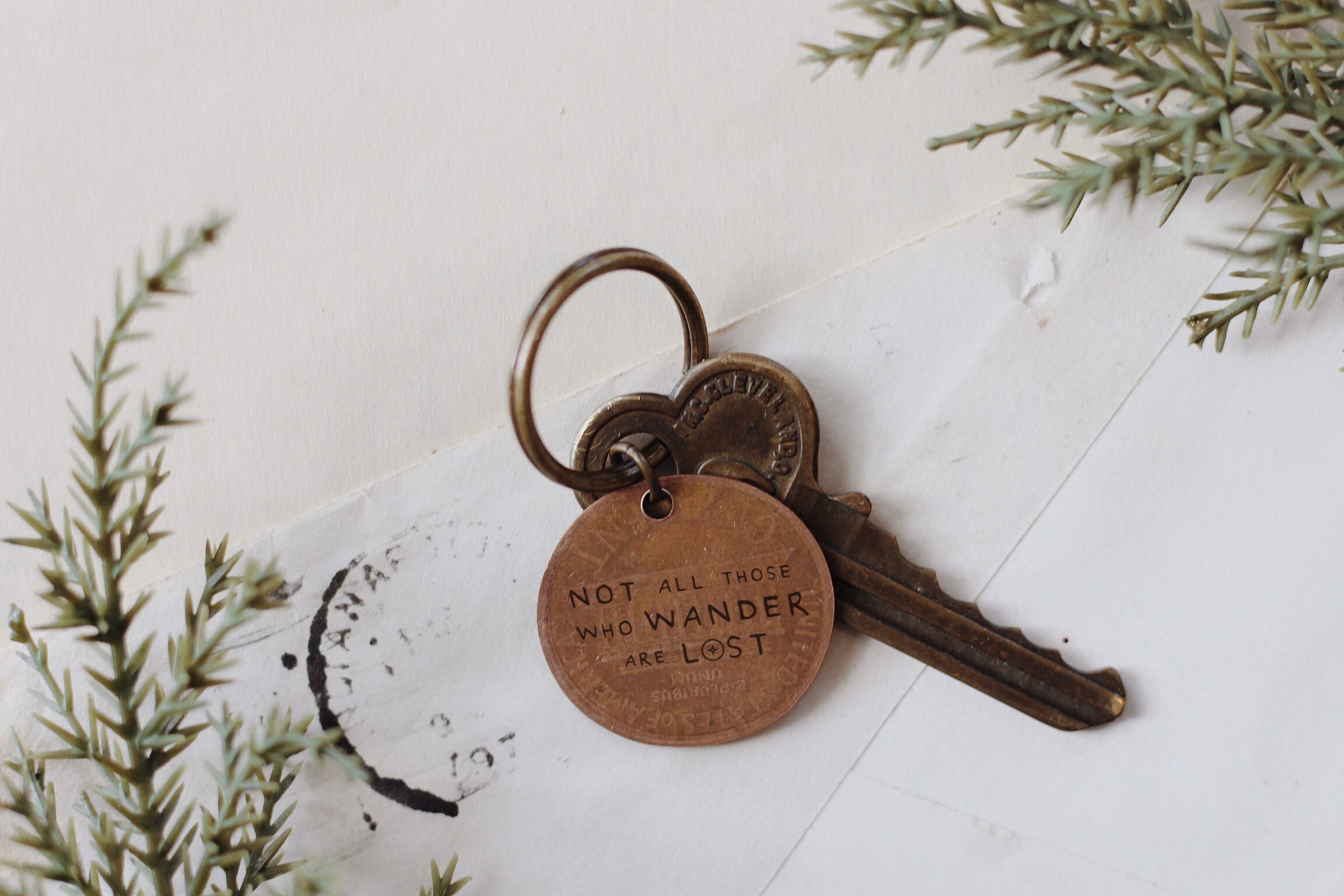 Not All Those Who Wander Are Lost Keychain, Backpack Tag, Mountain Gi…