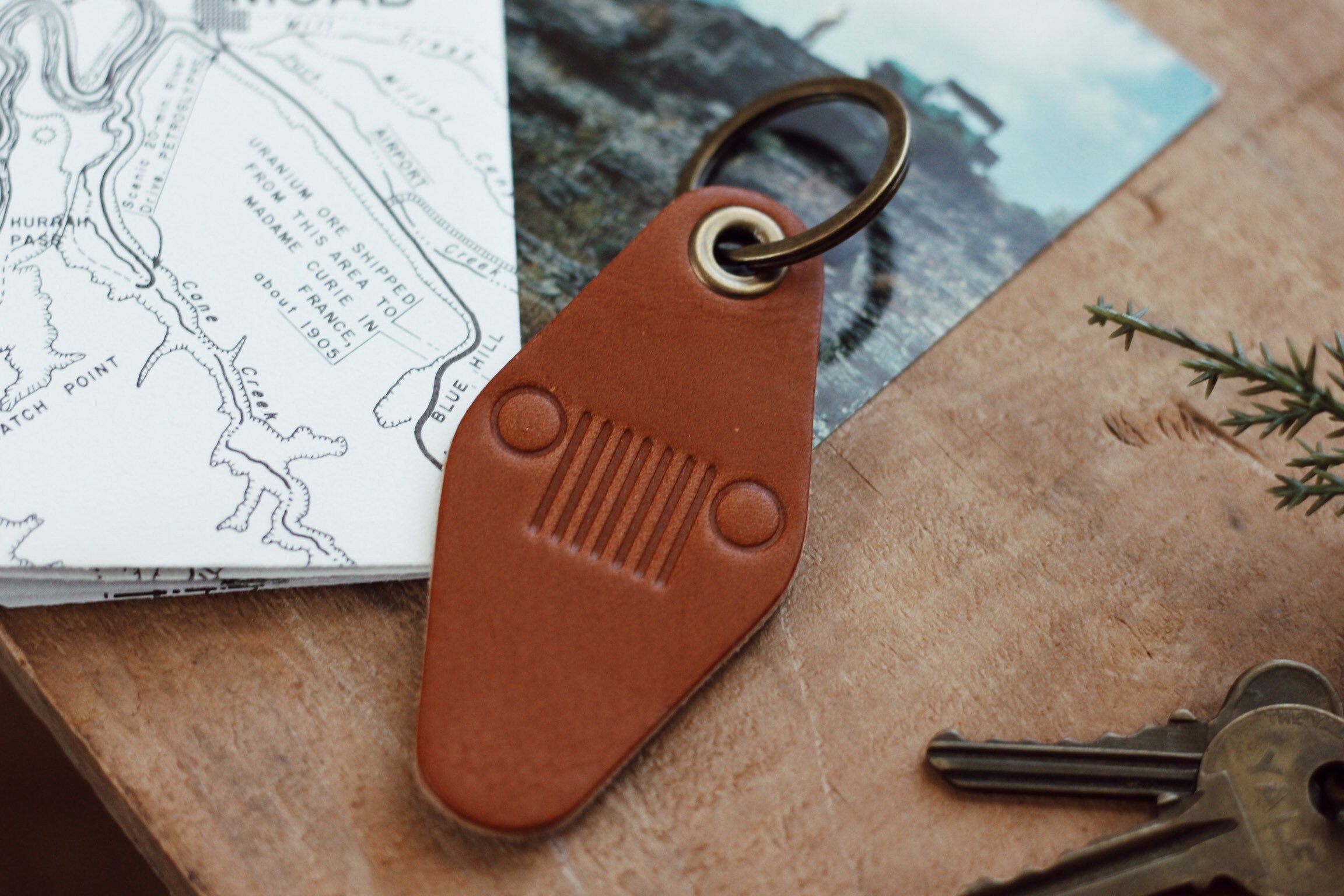 Personalized Jeep Leather Keychain Custom Leather Key Fob Etsy