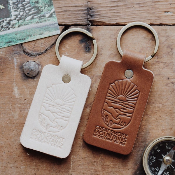 Mens National Park Keychain Etsy