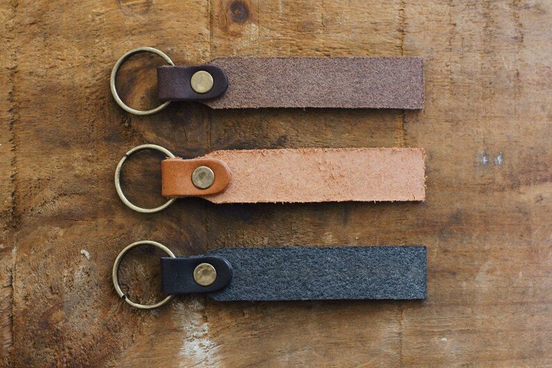 Custom Leather Keychain Personalized Leather Key Fob Etsy