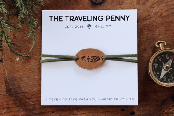 Appalachian Trail Suede Stacking Bracelet AT Trail Hiking