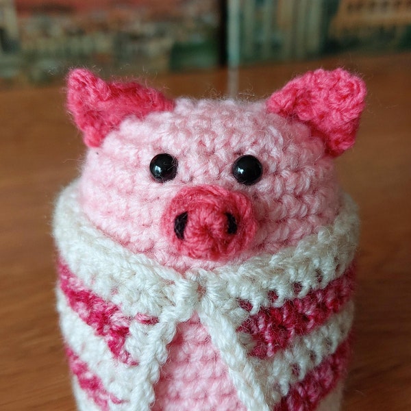 PATTERN ONLY Crochet Pig in a Blanket, Full Detailed Instructions, Easy to Read & Complete, Can be Converted to US, Cute Christmas Handmade