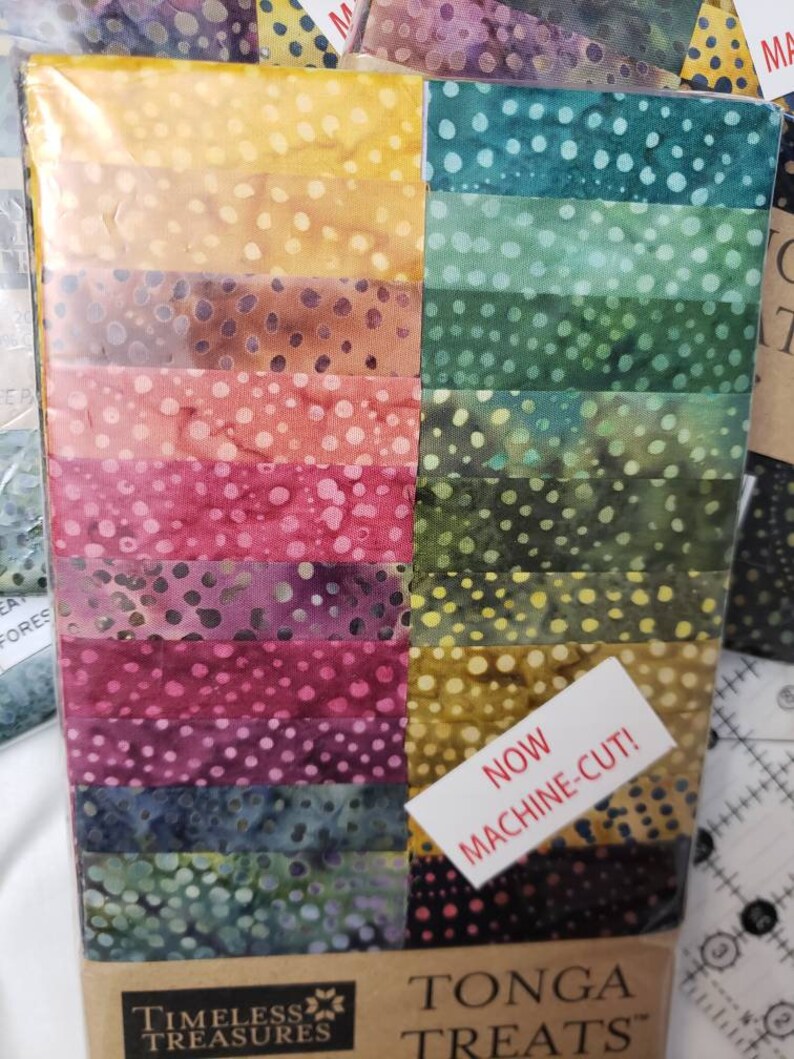 Timeless Treasures Tonga Batik Color Wheel Forest Collection 2-12in Strips Batik 20pc pack