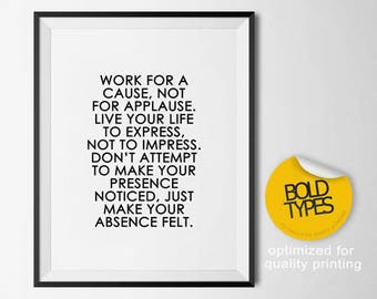 Wisdom quote, Positive, Typography Poster, Printable Art, Office Decor, Motivational Poster, Motivational Wall Art, Typography Art, Quote