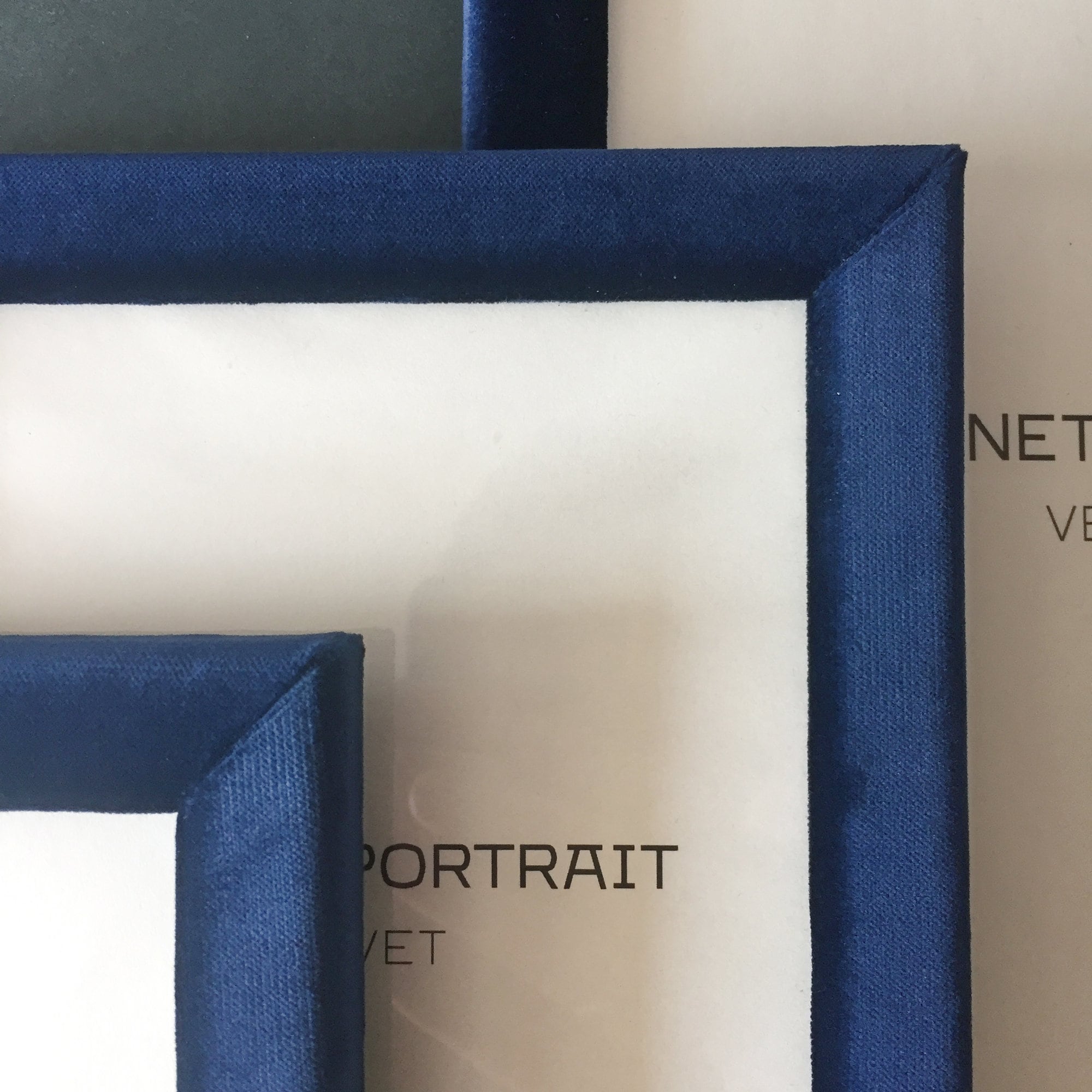 Antique style royal blue velvet photo frame / Rustic picture Etsy