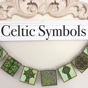 Celtic Symbols Garland, St. Patrick's Day Banner, Irish Decor