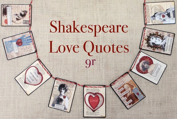 Shakespeare Love Quotes Garland 9rengagement Gift Etsy