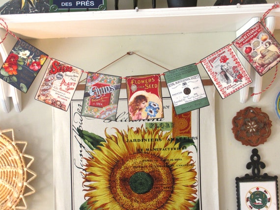 Seed Catalogs Garland Mother S Day Gift Spring Banner Etsy