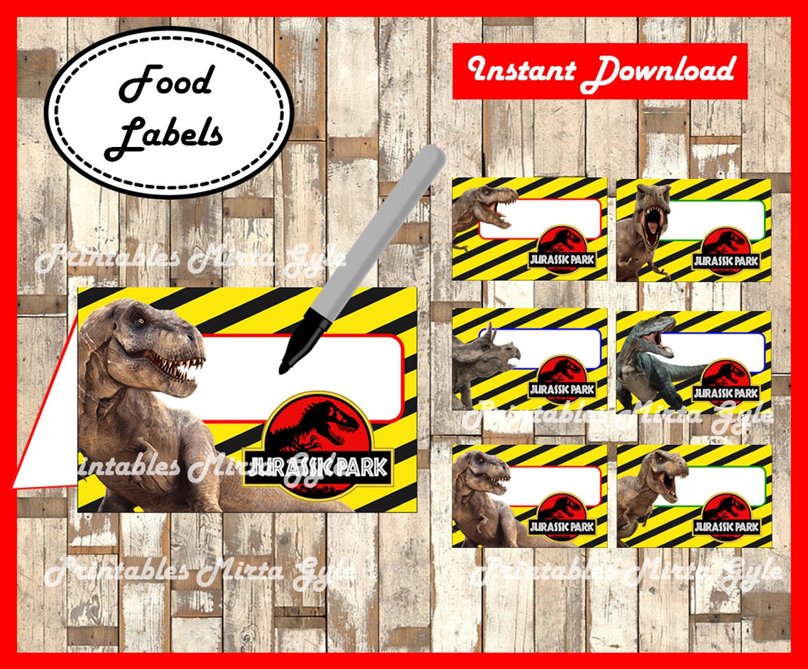 Jurassic World Party Printables