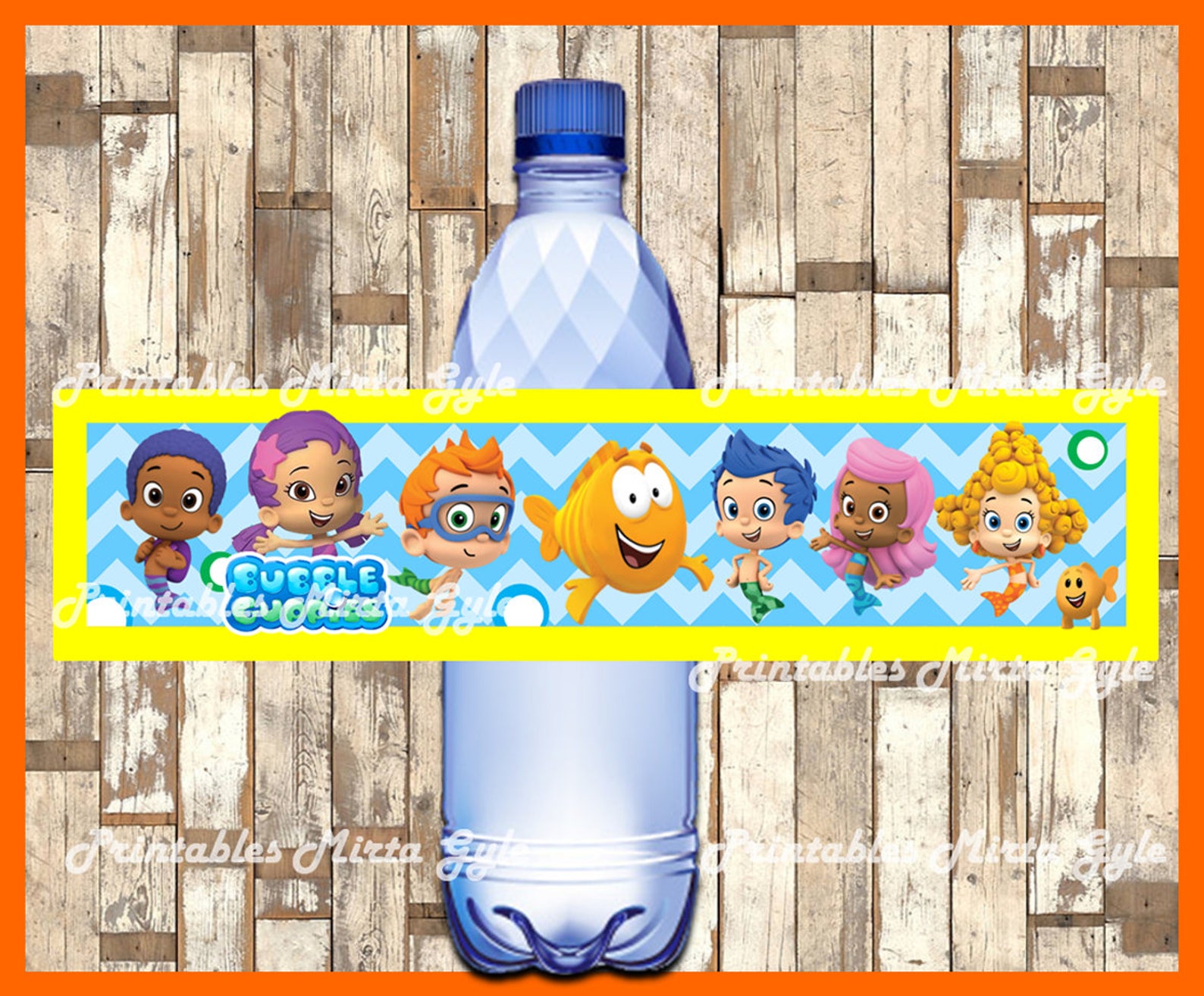 Bubble Guppies Water Bottle Label printable Bubble Guppies Etsy