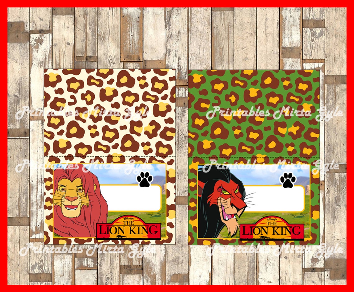 The Lion King Food labels printable The Lion King party food Etsy