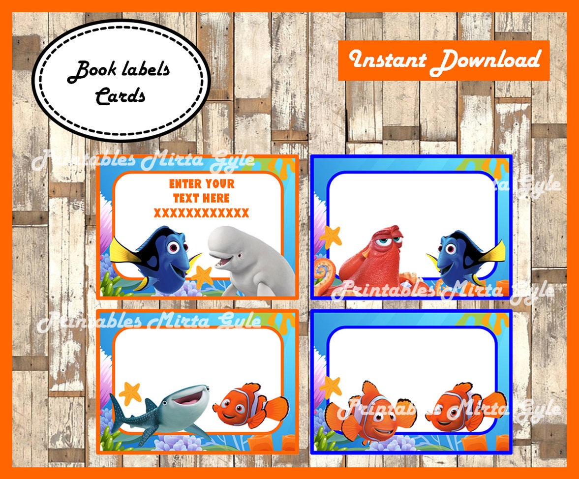 Finding Dory School label name label name tag sticker | Etsy