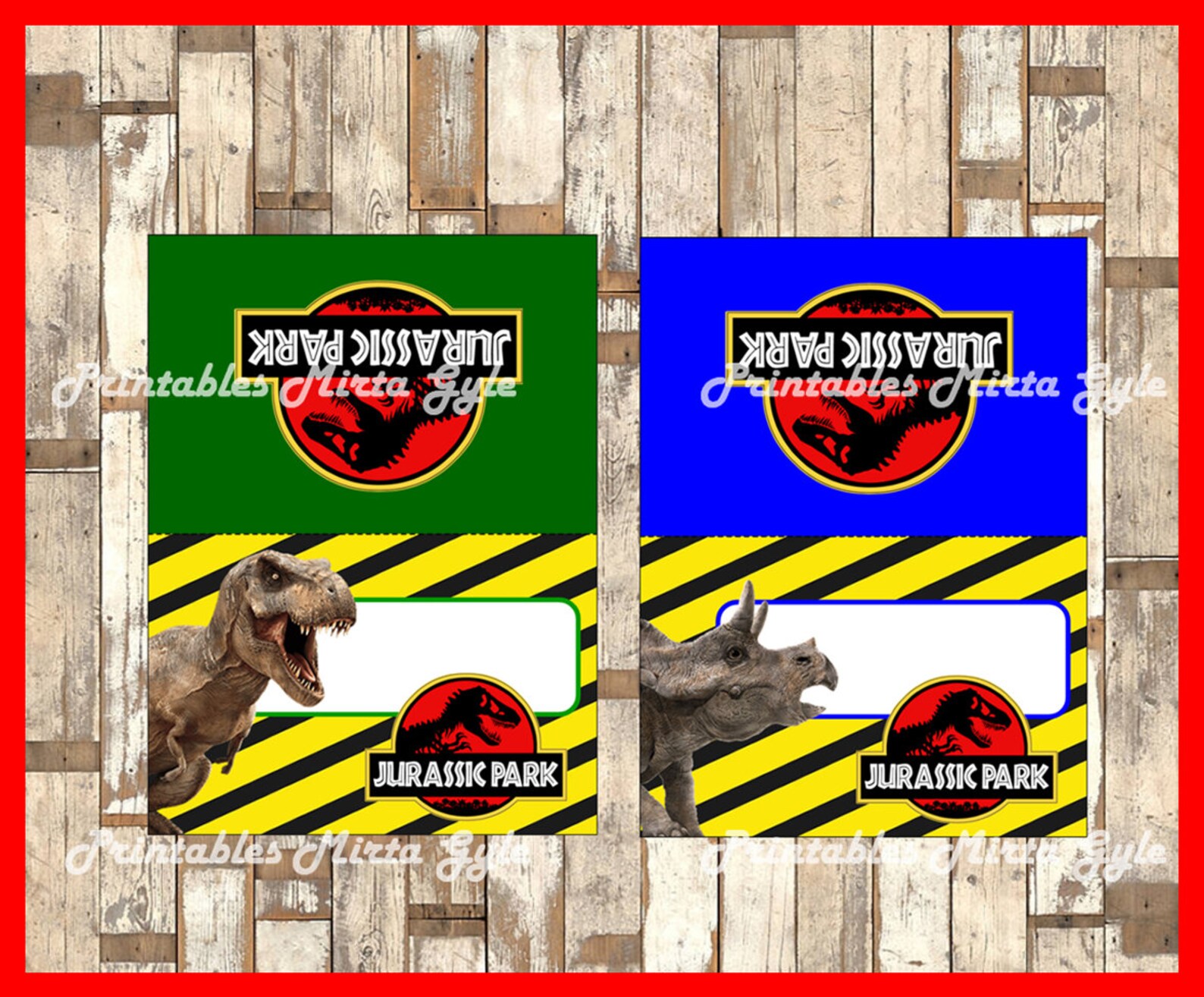 Jurassic Park Food labels printable Jurassic Park party food | Etsy