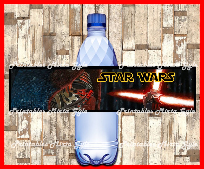 Star Wars Water Bottle Label printable Star Wars party Water | Etsy