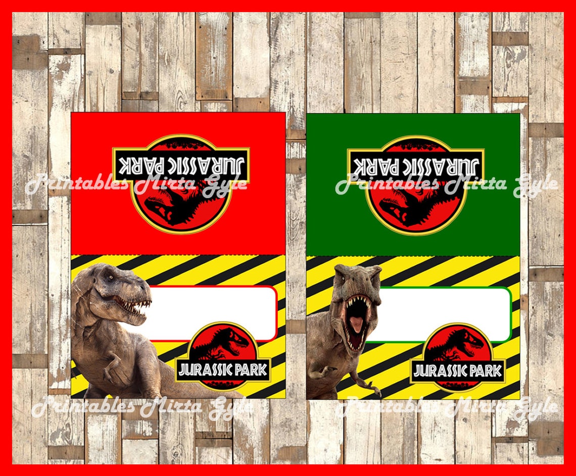 jurassic park food labels printable jurassic park party food etsy