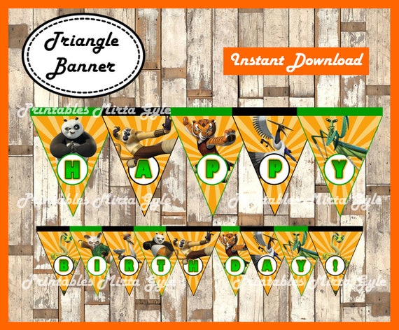 Kung Fu Panda Banner printable Kung Fu Panda party Banner | Etsy