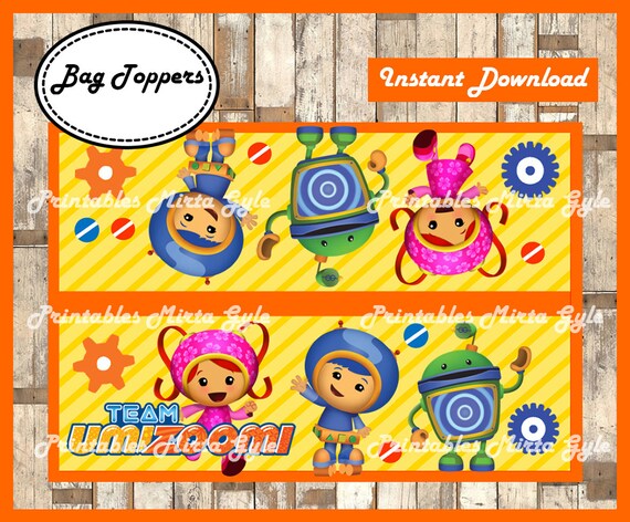 Team Umizoomi Bags Topper Printable Team Umizoomi Party Bags Etsy