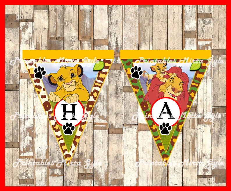 The Lion King Banner printable The Lion King party Banner | Etsy