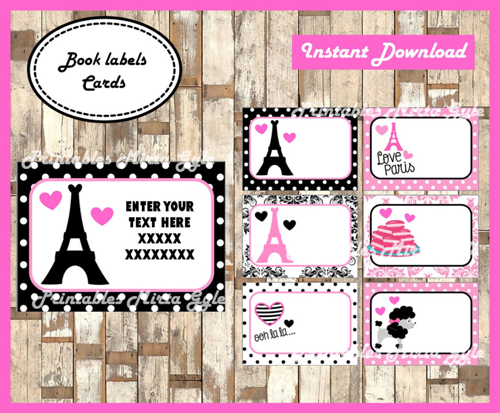 Paris School label name label name tag sticker Back To | Etsy